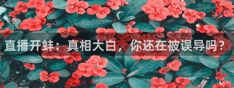 球神直播体育免费观看：直播开蚌：真相大白，你还在被误导吗？